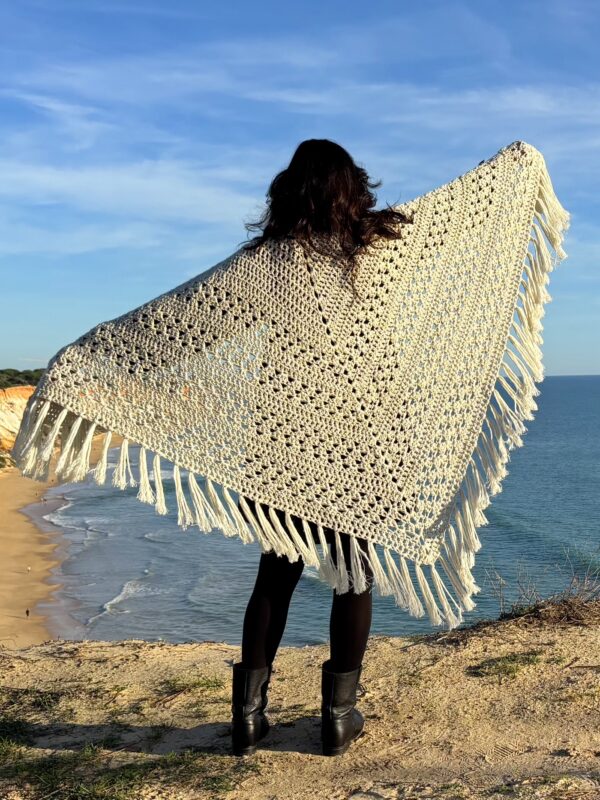 Cream Vegan Wool Shawl